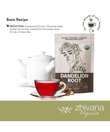 Organic Dandelion Root Tea - Liver Cleanse & Digestion Support (90 Cups) | Detox Tea - Buy Online on SooperMarket.com