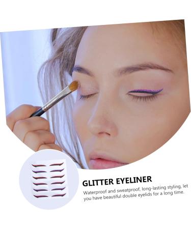 Amosfun 12 Pairs Glitter Eyeliner Cat Eyeliner Sticker Makeup Eyeliner Instant Eyeliner Stickers Purple Stickers Sticky Eyelid Sticker Eyeliner Tape Strips Self- Natural Woman Cosmetic - Buy Online on SooperMarket.com