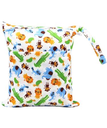 Baby Diaper Bag Wet Dry Bag Baby Nappy Organizer Bag Waterproof Zipper Bag Washable Reusable Baby Cloth Wet Bag (Color 2 L) Color 2 L