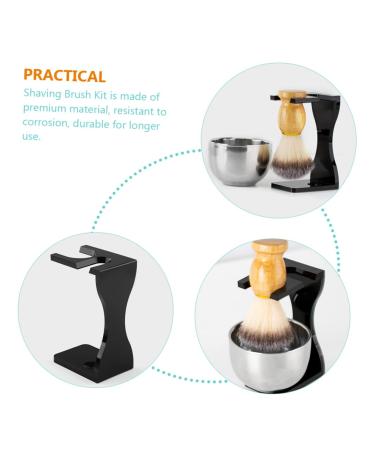 NOLITOY 4 Sets Shaving Kit - Premium Wet Shaving Brush Set Beard Brush & Acrylic Bracket for Men - International Shipping Available - Buy Online on SooperMarket.com