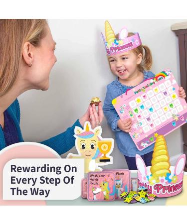 Potty Training Magnetic Reward Chart for Girls - Unicorn Theme with Multicolored Stickers - Buy Online on SooperMarket.com