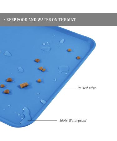 Reopet Silicone Pet Feed Mats - Waterproof Dog & Cat Mats with Elevated Edges (71 x 45 cm) - Durable Easy-Clean Feeding Solution - Buy Online on SooperMarket.com