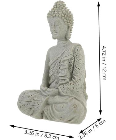 LIFKICH Imitation Stone Buddha Statue Buddhism Statue Buddha Ornaments Miniature Buddha Sitting Buddha Statue Buddha Zen Statue Office Decor Home Decor for Buddhist China Aquarium Resin Picture 2 12.00X8.30X6.00CM - Buy Online on SooperMarket.com