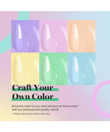 Beetles Candy Land Gel Nail Polish Kit with Light - Pastel Colors Set | UV LED Lamp, Base & Top Coat for DIY Home Manicure - Buy Online on SooperMarket.com