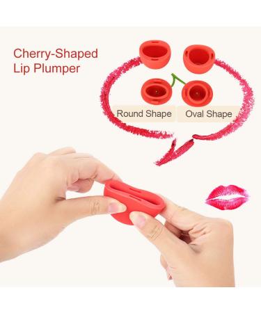 Portable Cherry-Shaped Lip Pump Device for Quick Lip Enhancement - Silicone Lip Plumping Enhancer and Beauty Tool - Buy Online on SooperMarket.com