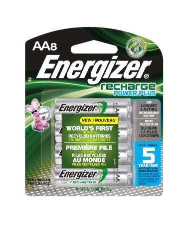 Energizer Recharge Power Plus AA8 2300 mAh 8 Rechargable Batteries