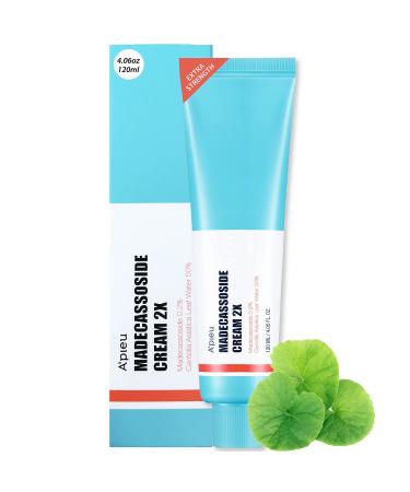 A'PIEU Madecassoside 2X Cream (4.06oz) - for Combination and Blemish-Prone Skin, Helps Soothe Dryness, Sun Damage, Even Dark Spots - Centella Asiatica, Asiaticoside, Asiatic Acid 2X cream 4.06 Fl Oz (Pack of 1)