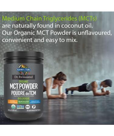 Garden of Life Dr. Formulated Organic MCT powder 0.373 Gram Unflavored. Sustainably Grown Coconuts and no palm oil. Certified Organic Non-GMO Verified Vegan Certified Gluten Free Certified Keto Certified and Paleo Certified. - Buy Online on SooperMarket.com