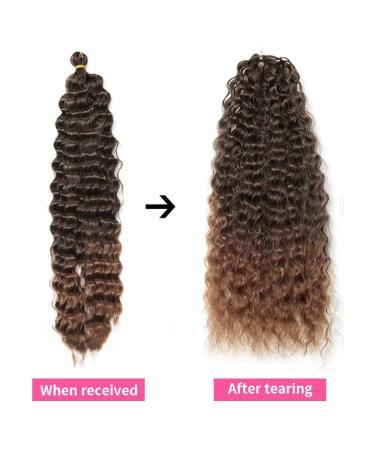 Buy DSoar 30 Deep Twist Crochet Hair - 3 Packs Ocean Wave Curly Bohemian Braids | Synthetic Hair Extensions for Women & Girls - 30inch 18/56c# - Buy Online on SooperMarket.com