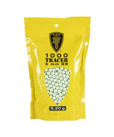Elite Force Tracer BBS Glow-in-The-Dark Premium 6mm Airsoft BBS Ammo, 1000 Count, 0.20 Gram, One Size