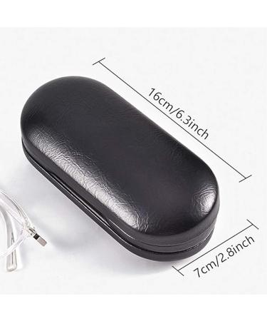 Alladaga 2 in 1 Glasses Case Set - Portable Contact Lens & Glasses Holder - Black - International Shipping Available - Buy Online on SooperMarket.com