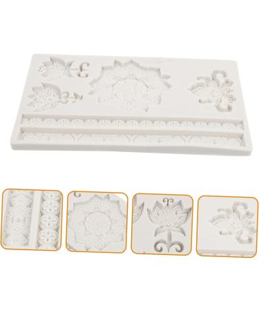 IMIKEYA Baroque Fondant Mold 3pcs Embossed Lace Mold 3D Non Stick Flower Candy Silica Gel Scroll Border Lace Molds 19.5X12X1CMx3pcs - Buy Online on SooperMarket.com