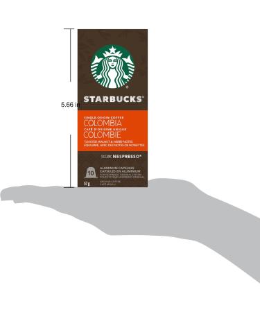 Starbucks By Nespresso Single Origin Columbia Nespresso Ground Coffee capsules Original Line Compatible 10 Nespresso Coffee Pods - Buy Online on SooperMarket.com