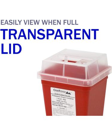 OakRidge Products 1 Quart Size (Pack of 10) Sharps Disposal Container - Safe and Convenient Solution - Buy Online on SooperMarket.com