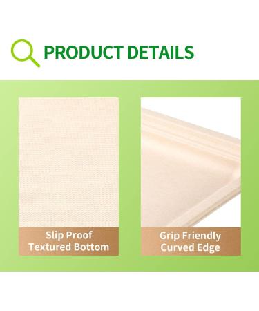 Bloomoon 50 Pack 14 Inch Heavy-Duty Disposable Food Trays - Compostable Paper Platter Plates for Crawfish, Lobster, Crab, BBQ - Extra Large Serving at Party - Buy Online on SooperMarket.com