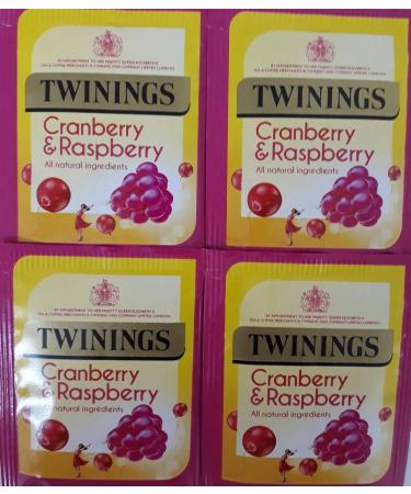 20 x Twinings Cranberry & Raspberry Enveloped & Tagged Tea Bags