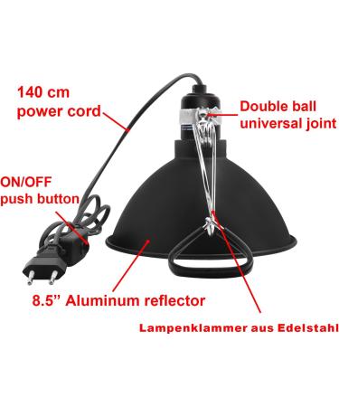 Buy Aiicioo Reptile Terrarium Lamp - E27 Ceramic Heat Light for Lizards & Turtles | International Shipping - Buy Online on SooperMarket.com