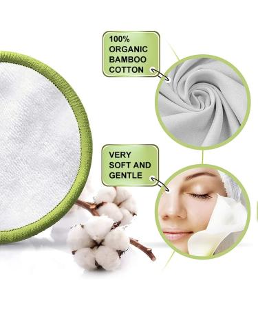 Buy Tumnea Slimming Pads - Washable & Reusable Bamboo Makeup & Cleaning Pads with Laundry Bag | 40 Pieces White & Green - Buy Online on SooperMarket.com