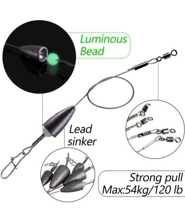 THKFISH Carolina Rigs Bullet Fishing Sinkers 1/2 oz - 15pcs Pre-Rigged Ready Carolina Rigs - Buy Online on SooperMarket.com
