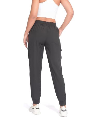 Women's Lightweight Black Cargo Joggers - X-Large | Outdoor Travel & Workout Pants - Buy Online on SooperMarket.com