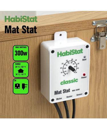 Habistat - Classic On/Off Mat Stat Thermostat - White - 300w - Accurate Dial - Easy to Use - Ideal For Controlling Heat Mats - Buy Online on SooperMarket.com