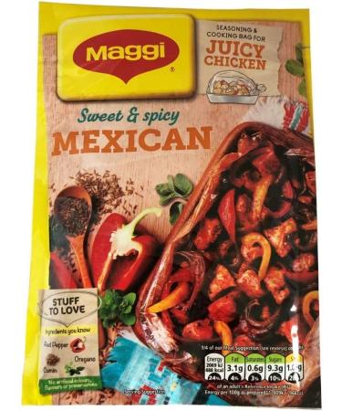 Maggi Seasoning and Cooking Bag for Juicy Chicken 5 Bag Set 1x Mexican 1x Sweet Chilli 1x Garlic 1x BBQ and 1x Butter Chicken - Buy Online on SooperMarket.com