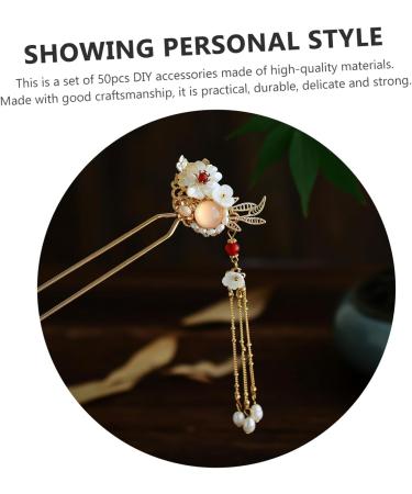 FOMIYES 100 Pcs Hairpin Accessories Applique Bride Flowers 1X1cmx2pcs Silverx2pcs - Buy Online on SooperMarket.com