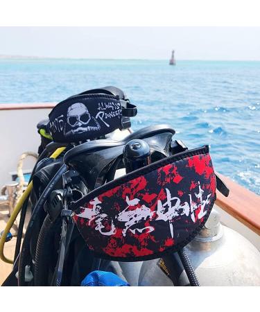 AUTOKOLA Neoprene Scuba Diving Mask Strap Cover - Black - CCR Flag Patterns - Velcro Closure - 7.5 x 3.5 - Buy Online on SooperMarket.com