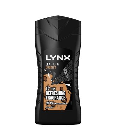 lynx shower gel 225ml leather and cookies