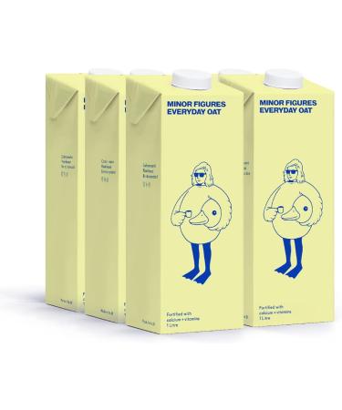 Minor Figures Barista Organic Oat Milk Made in The UK (No Added Sugar/Non Dairy Milk/Vegan & Everyday Oat Milk with Calcium and Vitamins 1 Litre x 6 Cartons - Buy Online on SooperMarket.com