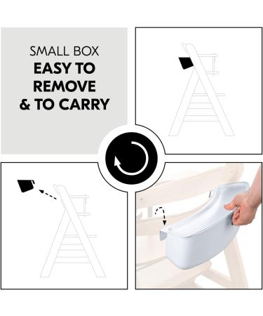 Hauck Alpha+ White Storage Box Set - Set of 2 | Practical Organising Boxes for Highchair - Buy Online on SooperMarket.com
