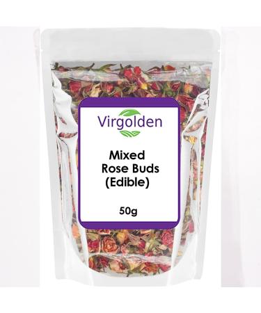 Mixed Edible Rose Buds 50g by Virgolden