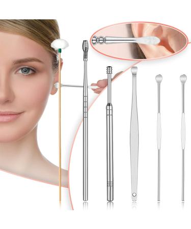 Stainless Steel Ear Wax Spring Tool Set for Gentle Ear Cleaning - Beauty Tools for Safe Ear Picking & Massage - Includes Soft Ear Plugs - 1 Count - Buy Online on SooperMarket.com