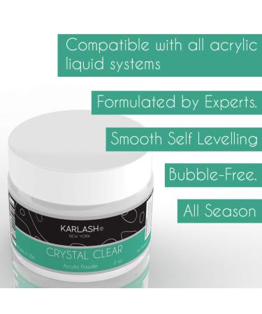 Karlash Professional Acrylic Powder - Crystal Clear 2oz - Made in USA - Buy Online on SooperMarket.com
