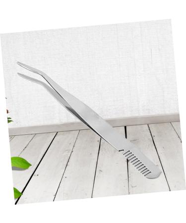minkissy Eyelashes Tweezer Lash Cluster Stainless Steel Eyebrow Tweezer Eyelash Tweezer Eyelashes Extension Clip Makeup Tweezer Eyebrow Clip Cosmetic medium Silver - Buy Online on SooperMarket.com