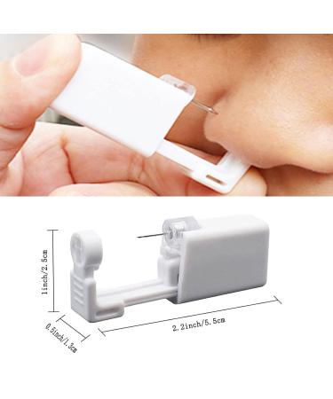 2 Pack Self Nose Piercing Gun Kit with Nose Stud - White | Safety Nose Piercing Tool - Buy Online on SooperMarket.com
