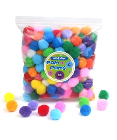 Pompoms for Crafts 200Pcs 1inch Small pom poms for Crafts Pompoms for DIY Creative Crafts Decorations