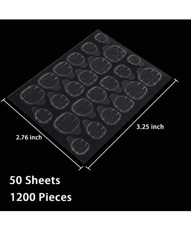 Laza 1200 Pcs Thin Breathable Adhesive Tabs Fake Nail Glue Sticker - Germany Jelly Gel | Double Sided Tips for Acrylic False Nails Manicure - Buy Online on SooperMarket.com