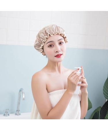 Household Double-Layer Waterproof Shower capthickened Women's Oil-Proof Shampoo capshower capshower caps Xiangbinse - Buy Online on SooperMarket.com