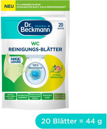 Dr. Beckmann Citrus Sensation WC Cleaning Sheets | 20 Sheets | Effective Toilet Cleaning | International Shipping - Buy Online on SooperMarket.com