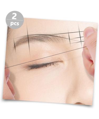 Baluue 4 Pcs Brown Makeup Gadgets Eyebrow Mapping Ruler Ink Line Embroidery Ink Makeup Supply 7.5x4.5cmx2pcs Brownx2pcs - Buy Online on SooperMarket.com