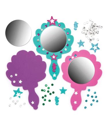 Baker Ross Mermaid Mirror Craft Kits Decorate your own handmade foam mermaid mirror (Pack of 4)