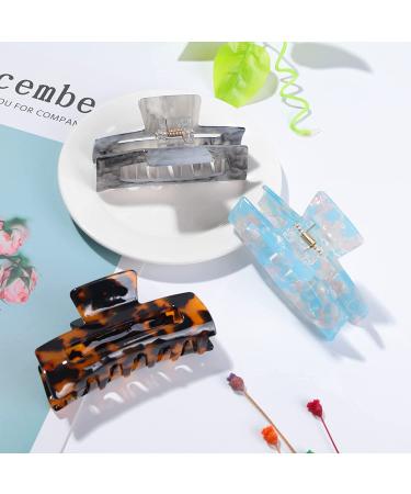 Multi-Color Hair Claw Clips Set - Tortoise Shell & Leopard Print Barrettes for Women & Girls (6 Pack) - Buy Online on SooperMarket.com