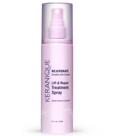 Keranique Lift and Repair Treatment Spray, Keratin Hair Treatment Instant Volume and Body Amino Complex, Free of Sulfates, Dyes and Parabens, Unscented, 3.4 Fl Oz, 1 pack (40041-3.4 fl. oz.) Spray 3.4 Fl Oz (Pack of 1)