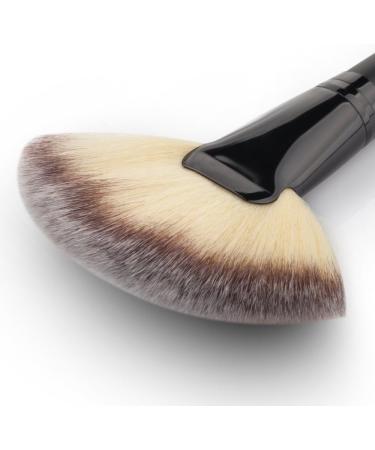 Makeup Brush Tools Fan Shape Brush Powder Foundation Brush Cosmetic Brush Black - Buy Online on SooperMarket.com