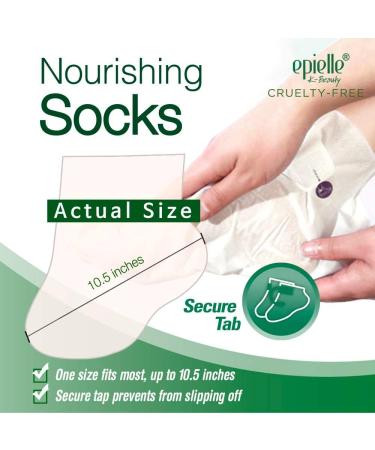 Epielle Nourishing Foot Masks - Hemp + Rosemary Extract (6pk) | Deep Moisturizing, Vegan & Cruelty-Free Socks | Beauty & Skincare Gifts, Party Favors, Stocking Stuffers - Buy Online on SooperMarket.com