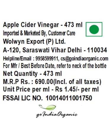 Bragg Organic Apple Cider Vinegar with the Mother - 2 Pack, 16oz Each - USDA Certified, Raw & Unfiltered - Buy Online on SooperMarket.com