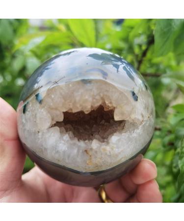 for Top Natural Stones Druzy Agate Crystals geode Home Decoration Agate with druzy Open Sphere crysral Cluster an Amethyst TOMPAR (Size : 60-65mm) - Buy Online on SooperMarket.com
