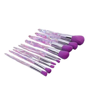 Soft Lightweight Portable Purple Makeup Brush Set - 10 Pcs Blush & Eyeshadow - Skin Friendly Cosmetics for Daily Use - International Shipping Available - Buy Online on SooperMarket.com