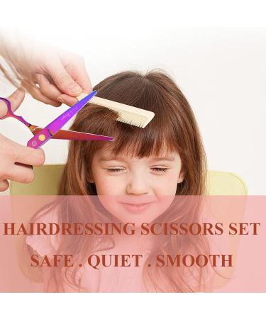 Professional Purple Dragon Hair Scissors Set - 5.5 Inch Iridescent Hairdressing Shears for Men & Women | Sharp Barber Tools for Beginners - Buy Online on SooperMarket.com